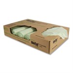 Biotuf Compostable Can Liners, 48 gal, 1 mil, 42" x 48", Green, 20 Bags/Roll, 5 Rolls/Carton