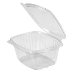 16oz APET Hinged Deli Container, Clear, 200/cs