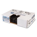 High-Density Commercial Can Liners, 45 gal, 12 mic, 40" x 48", Black, Interleaved Roll, 25 Bags/Roll, 10 Rolls/Carton