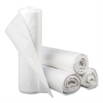 High-Density Commercial Can Liners, 60 gal, 16 mic, 43" x 48", Natural, Interleaved Roll, 25 Bags/Roll, 8 Rolls/Carton