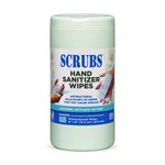 Hand Sanitizer Wipes, 1-Ply, 6 x 8, Unscented, Blue/White, 85/Canisters, 6 Canisters/Carton
