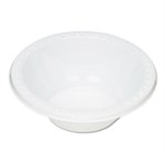 Plastic Dinnerware, Bowl, 12 oz, White, 125/Pack
