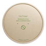 Paper Lids for Bowls. 5.9" Diameter, Natural, Paper, 300/Carton