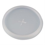 Plastic Lids for Foam Cups and Bowls, Slotted, Fits 8 oz to 10 oz Hot Cup, Translucent, 1,000/Carton