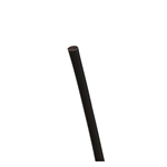 7.5" Jumbo Straw Unwrapped Black Boxed 5000/cs