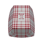 1/2lb Red Plaid Food Tray PFAS Free 1000/cs