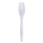 Mediumweight Boardwalk Wrapped Polypropylene Cutlery, Fork, White, 1000/cs