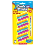 Bazic Rainbow Eraser Soft and Non-abrasive High-quality cleans easily removes Pencil Marks without Smudges