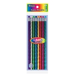 Bazic Metallic Laser Foil Wood Pencil w/ Eraser (8/Pack) Ideal for writing drawing and sketching