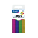 Bazic Metallic Color Standard Staples (26/6) - 3000 Ct Chisel Point Staples, School, Office