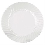 Classicware Plates, Plastic, 9" dia, Clear, 10/Bag, 18 Bags/Carton