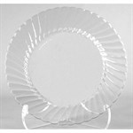 Classicware Plates, Plastic, 10.25" Dia, Clear, 12/bag, 12 Bags/carton