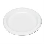Plastic Dinnerware, Plates, 7" Dia, White, 125/pack