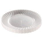 Classicware Plastic Plates, 9" Dia, Clear, 12/pack, 15 Packs/carton