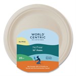 Fiber Plates, 10" dia, Natural, 20/Pack
