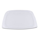 PLA Rectangular Deli Container Lids, 6.5 x 7.5 x 0.3, Clear, Plastic, 600/Carton