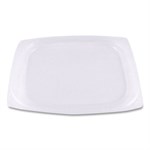 PLA Rectangular Deli Container Lids, 4.8 x 5.9 x 0.3, Clear, Plastic, 900/Carton