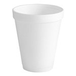 10oz Foam Drink Cups Dart, White, 10J10, 1000/cs