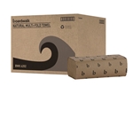 9x9.45 Multifold Paper Towels, 1-Ply, Natural, Boardwalk, 4000/cs