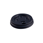 10-20oz Empress Dome Lid for Paper Hot Cups Black 90 mm Rim 10 / 100 cs