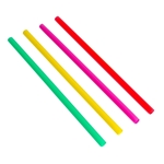 8" Fat Unwrapped Straw, Neon, Jovials, 2400/cs