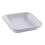 Vanguard Worldview Renewable and Compostable Sugarcane Takeout Containers, 9.9 oz, 5 x 5 x 1, White, Sugarcane, 800/Carton