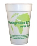 Wincup 16C18VIO Vio Foam Cup White / Green 16 oz 20 / 25 cs