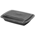 30oz Rectangular Food Containers with Lids, Combo Pack 150/cs
