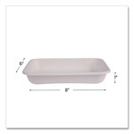 Vanguard Worldview Renewable and Compostable Sugarcane Take-Out Containers, 24 oz, 8 x 6 x 1, White, Sugarcane, 400/Carton