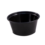 3.25oz Plastic Portion Cups Black Empress 2500/cs