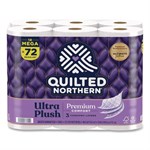 Ultra Plush Bathroom Tissue, Mega Rolls, Septic Safe, 3-Ply, White, 284 Sheets/Roll, 18 Rolls/Carton