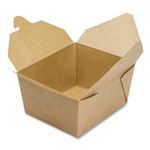 30oz Reclosable Kraft Take-Out Box, #1, Containers, Paper, 450/cs