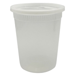 Prime Source Polypropylene Select Deli Combo Lid, Clear, 32 oz, 1/CA/240
