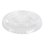 Empress Flat Straw Slot Lid Fits 9 oz Squat & 12oz Tall PET Cups 500/cs