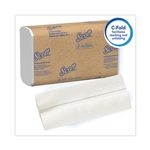 10.13x13.15 Scott Essential C-Fold Towels for Business, Absorbency Pockets, 1-Ply, White, 200/Pack, 12 Packs/Carton