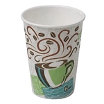 8oz Perfectouch Paper Hot Cups, Coffee Haze Design, 50/pk