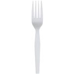 Medium Weight Prime Source Polypropylene Wrapped Fork, White, 1000/cs