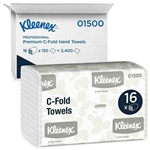 10.125x13.15 Kimberly Clark Kleenex C-Fold Towels White 16 / 150 cs