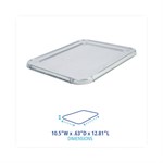 10.5x12.81 Aluminum Steam Table Pan Lids, Half-Size, 290 Gauge, 0.63" Deep, 100/cs