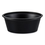 Portion Containers, 1.5 oz, Black, 250/Bag, 10 Bags/Carton