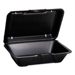 9x6x3 Genpak Large 1 Comp Black hinged container 9-3/16x6.5x2.75 200/cs