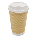 16oz Ripple Hot Cups, Kraft/White, 500/ct