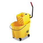 35 Quart Rubbermaid WaveBrake Side-Press Combo Yellow Bucket & Wringer 1 / cs