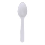 Mediumweight Empress Taster Spoon Polypro White Dense Pack 6/500 cs