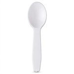 3" AmerCareRoyal Polystyrene Taster Spoon White 3000 / cs