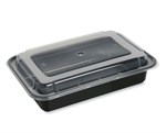 38oz Rectangular Food Containers with Lids, Combo Pack 150/cs