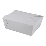 Empress #8 Folded Takeout Box White 6" x 4.75" x 2.5" 300 / cs
