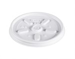 8-10oz Vented Foam Cup Lids Fits 8-10oz Foam Cups White, 1000/CS