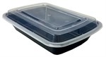 5x7 24oz Rectangular Food Containers with Lids, Combo Pack, 150/cs