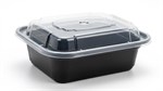 4x7 12oz Rectangular Food Containers with Lids, Combo Pack, 150/cs